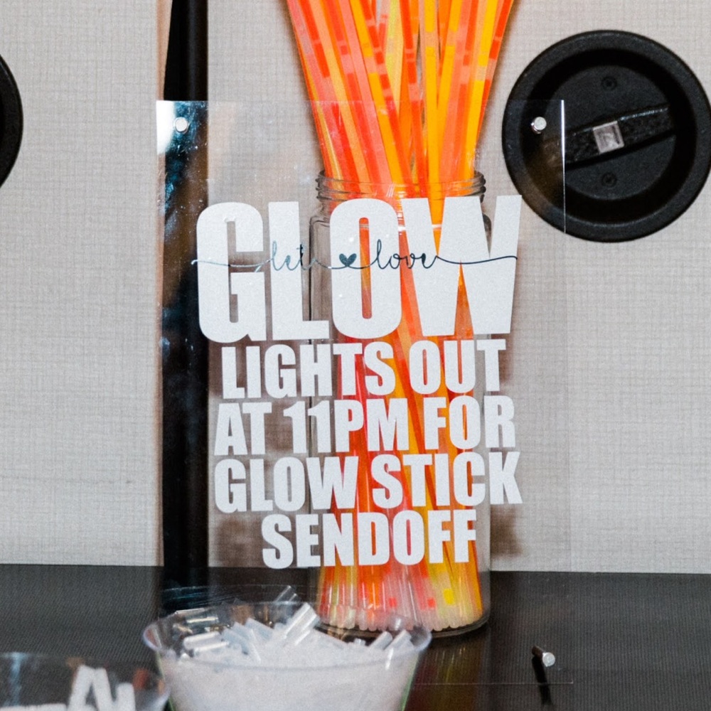 Clear Acrylic Sign - Let Love Glow